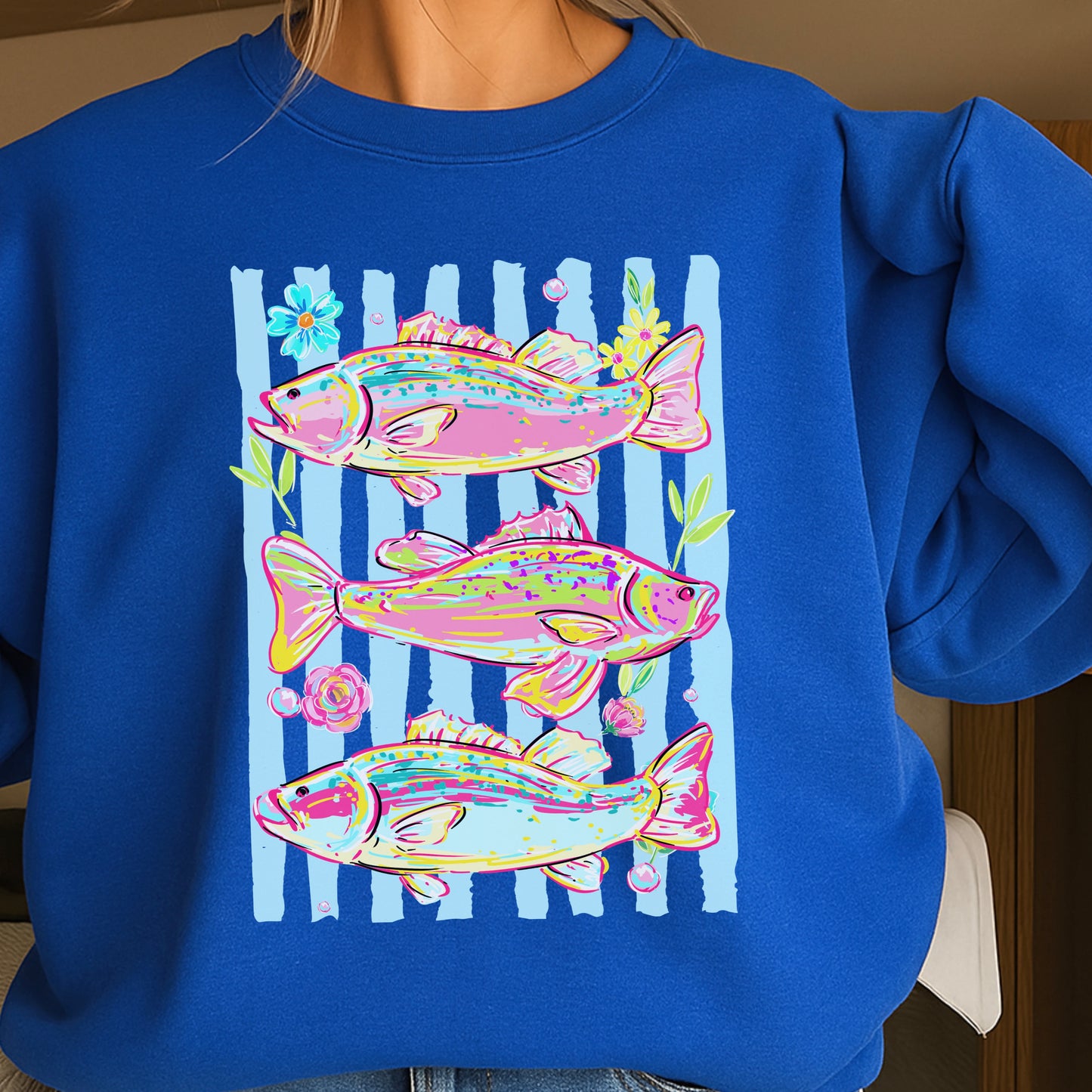 Fish Trio Crewneck Sweatshirt