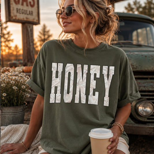 Honey Comfort Color Graphic Tee
