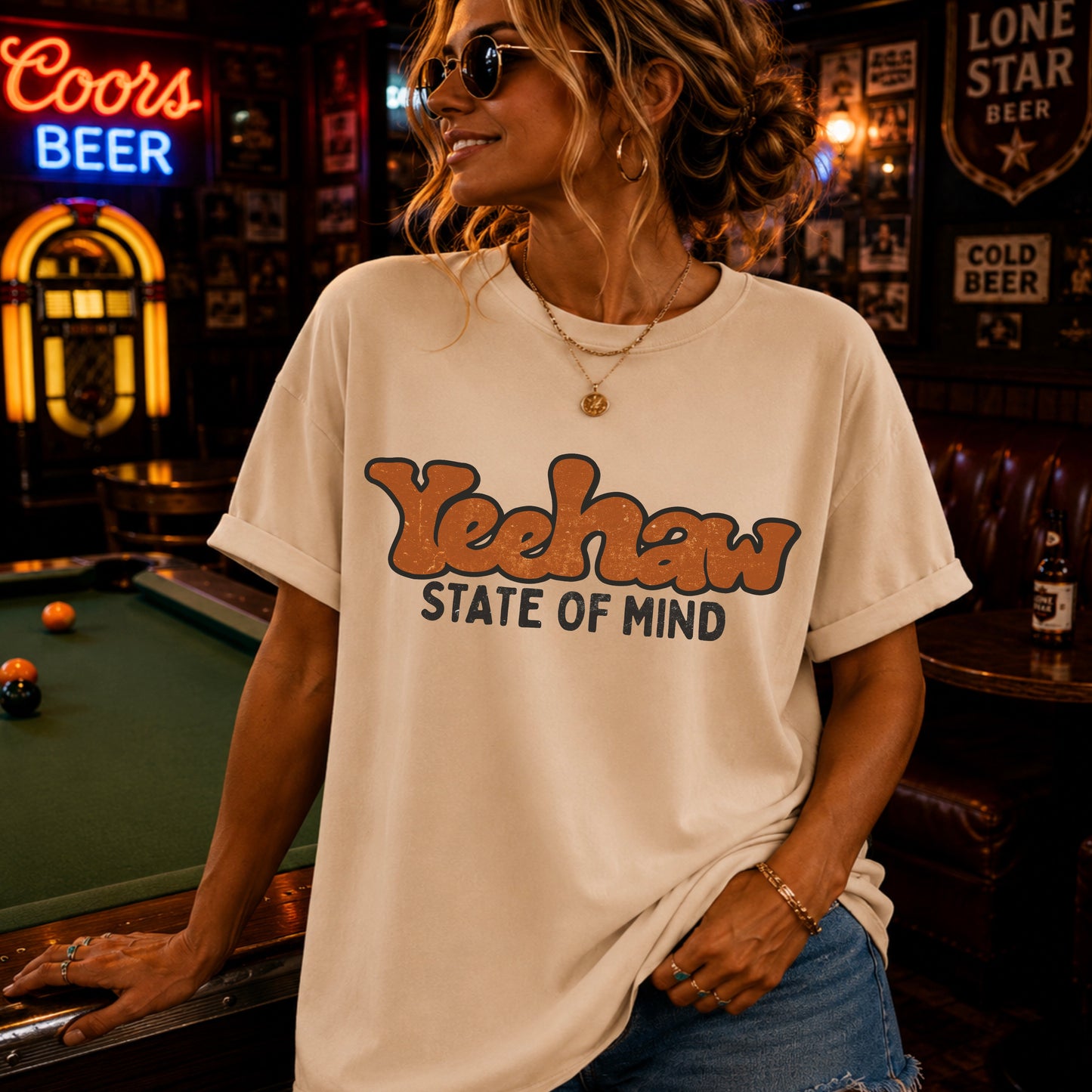Yeehaw State Of Mind Comfort Color Graphic Tee