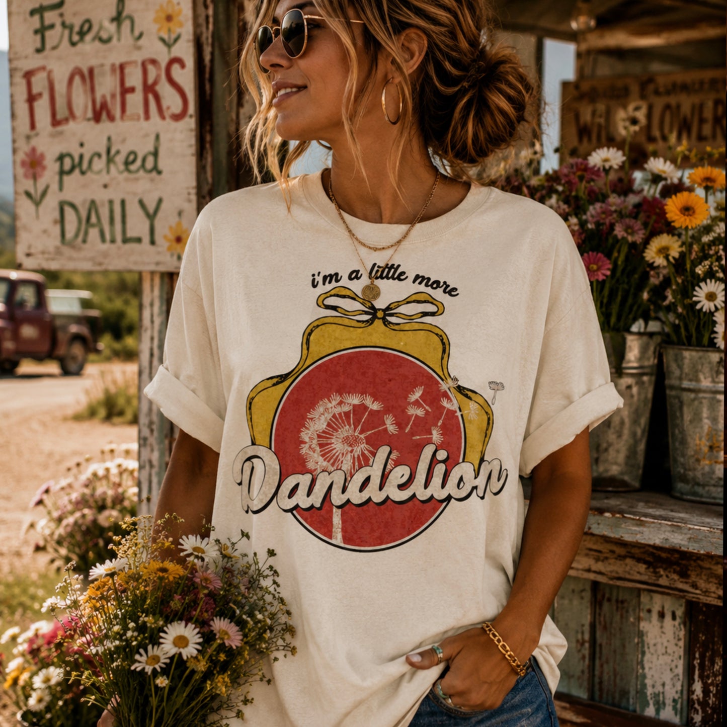 I’m A Little More Dandelion Comfort Color Graphic Tee