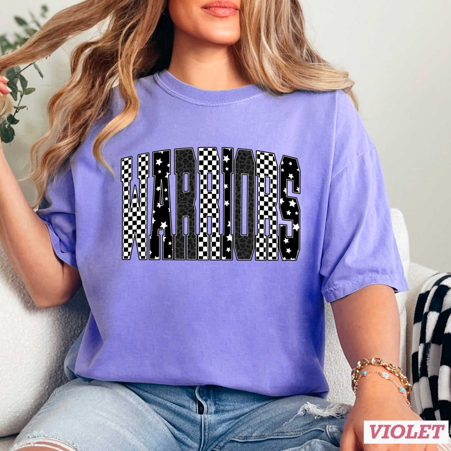Warriors Comfort Color Graphic Tee