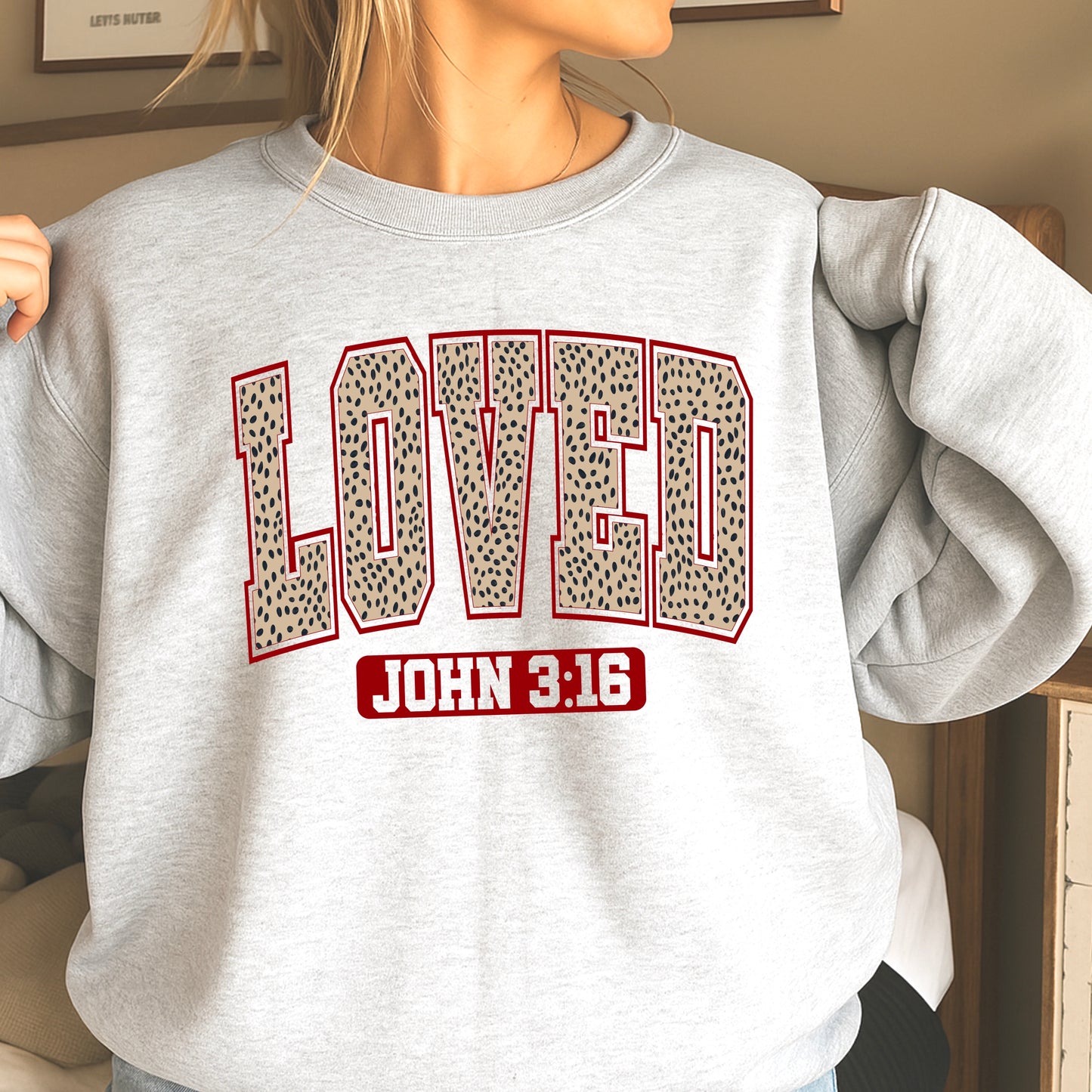 Animal Print Loved John 3:16 Valentine DTF Transfer