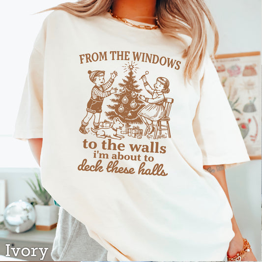 Deck These Halls Screen Print Transfer