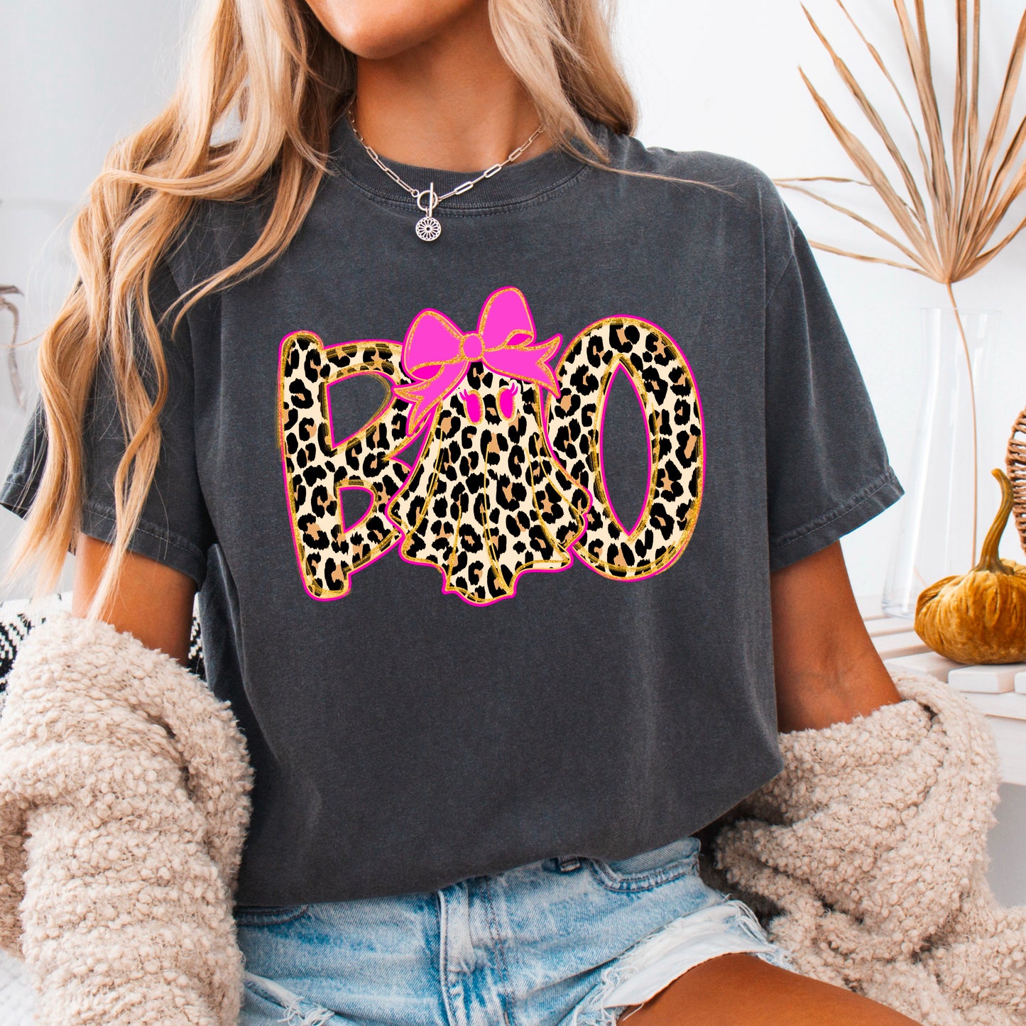 Boo Cheetah Ghost DTF Transfer