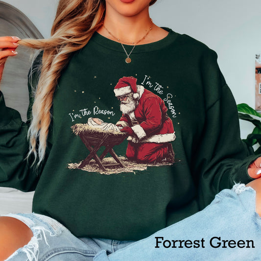 I’m The Reason I’m The Season White Lettering Christmas  DTF Transfer