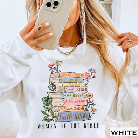 Women Of The Bible Graphic Crewneck Sweatshirt