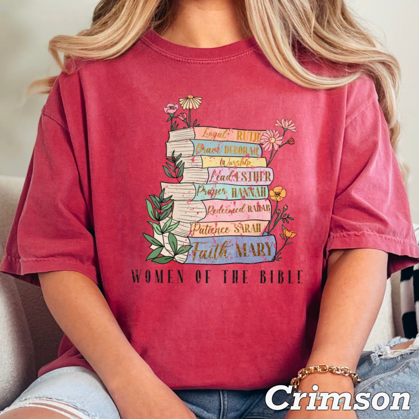 Women Of The Bible Comfort Color Graphic Tee