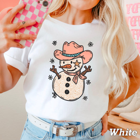 Western Snowman DTF Transfer