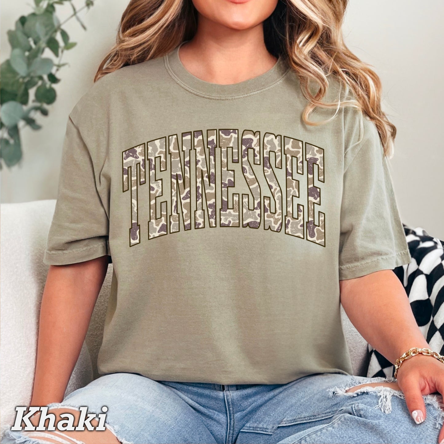 Tennessee Camo Comfort Color Graphic Tee