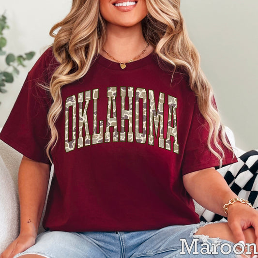 Oklahoma Camo DTF Transfer