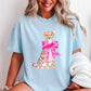 Leopard With Pink Bow DTF Transfer