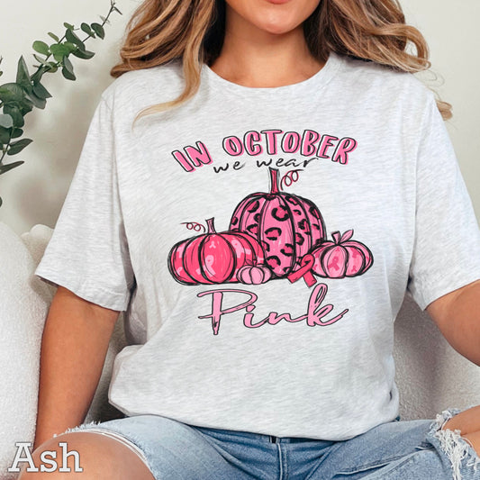 In October We Wear Pink DTF Transfer