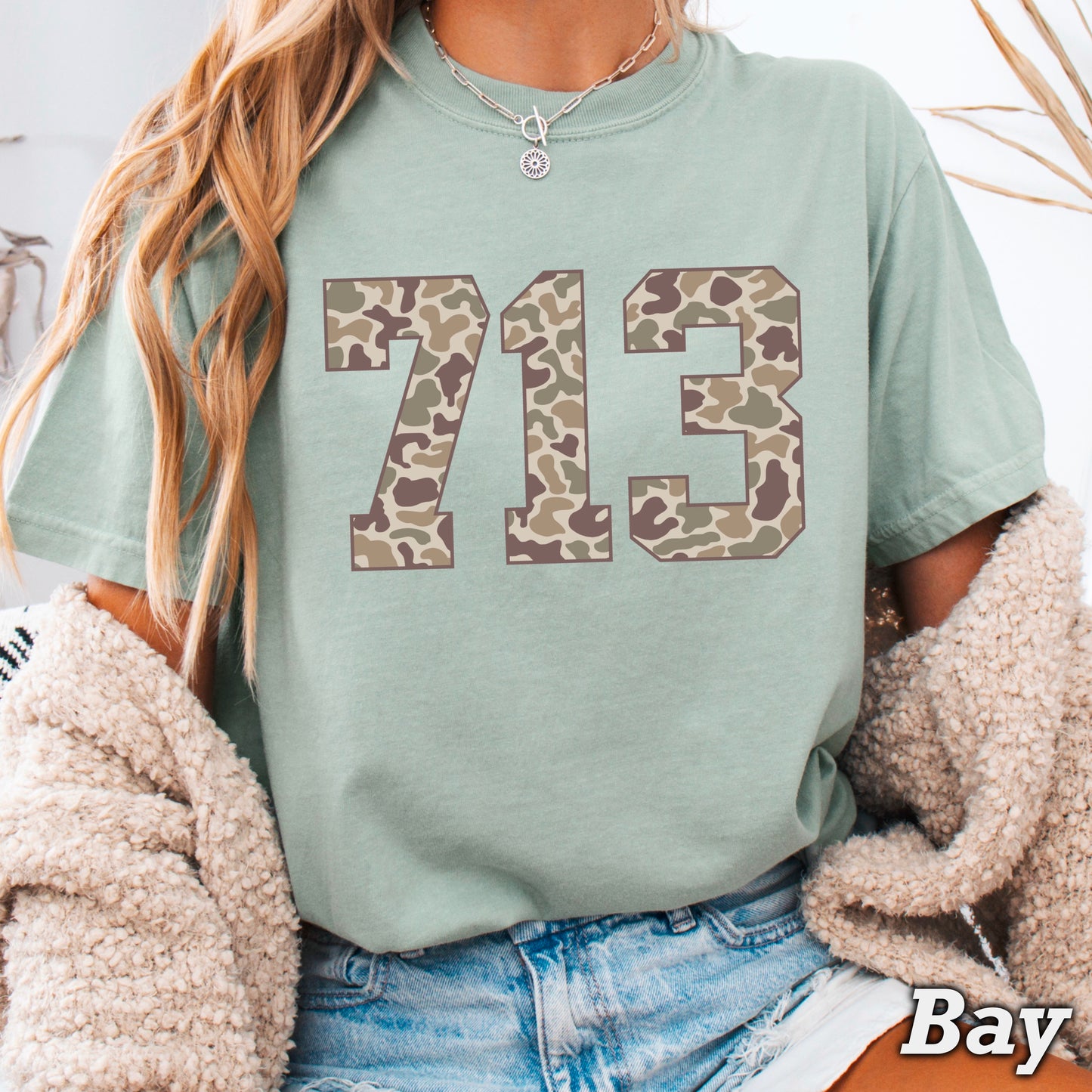 Custom Camo Area Code DTF Transfer