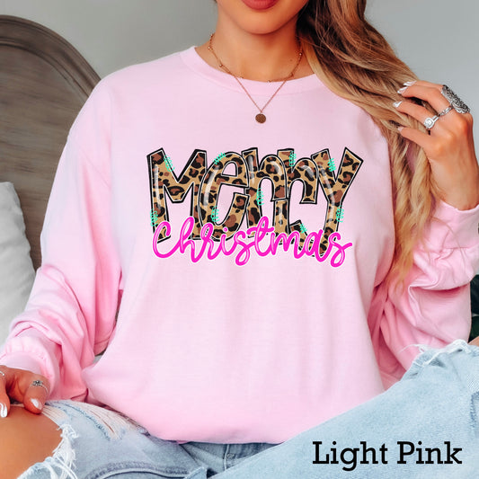 Merry Christmas Leopard DTF Transfer
