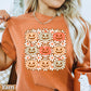 Retro Floral Pumpkins Halloween DTF Transfer