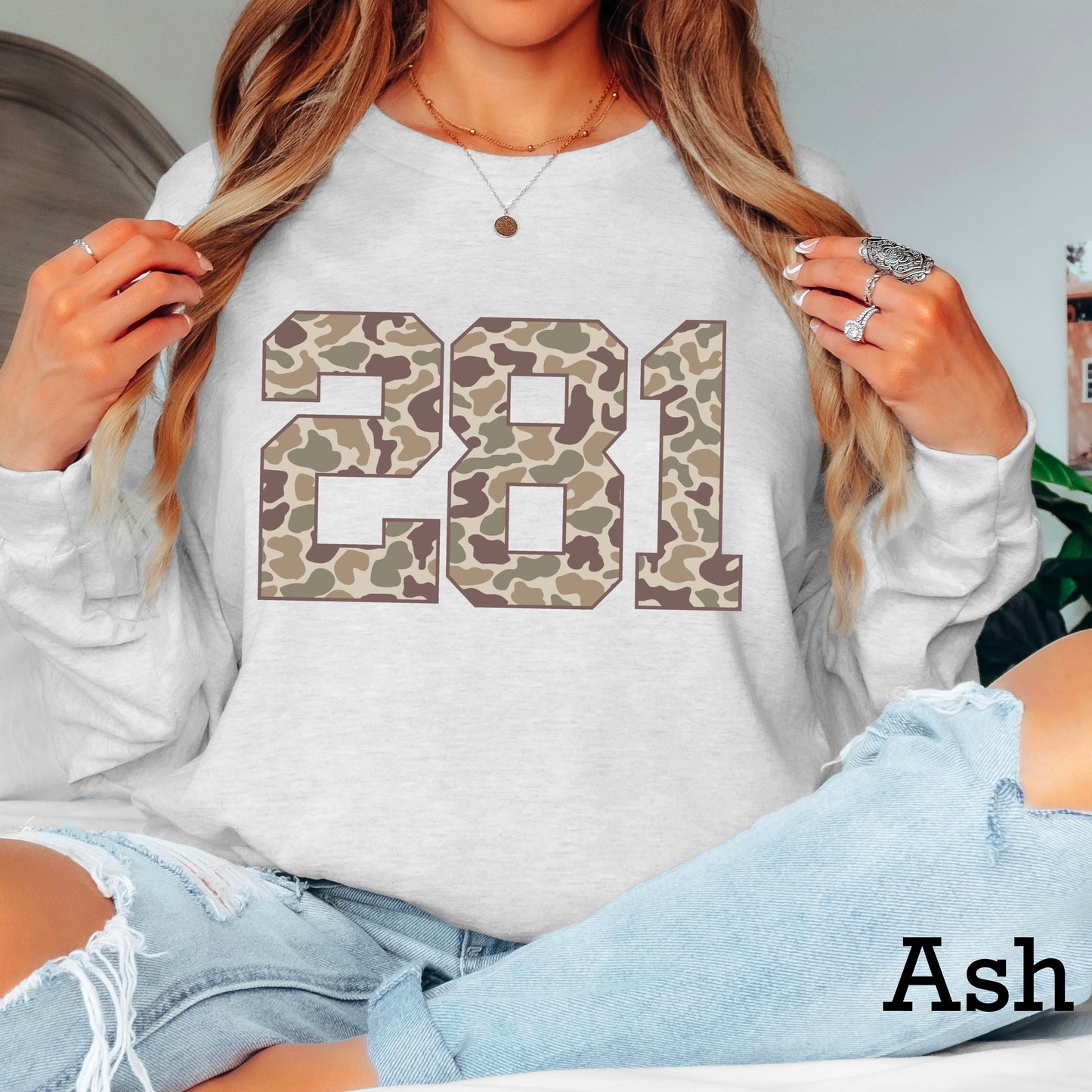 Custom Camo Area Code DTF Transfer