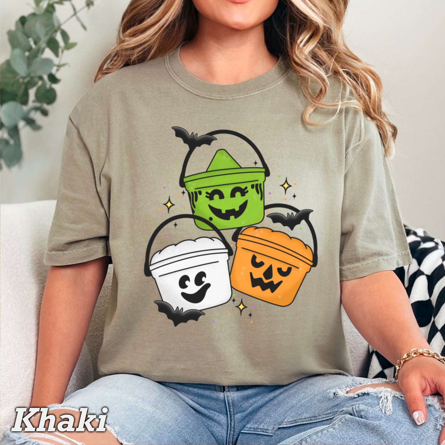 Halloween Meal Bucket Comfort Color Graphic Tee