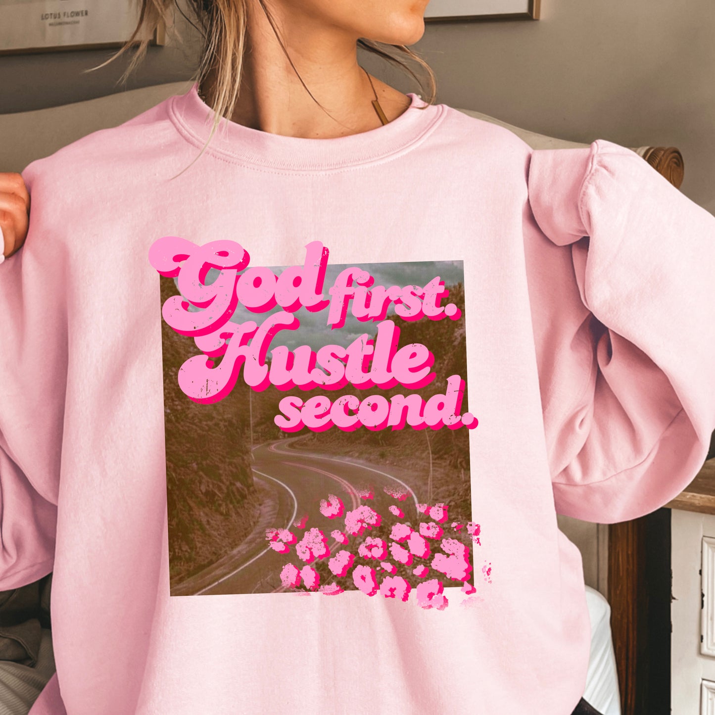 God First Hustle Second DTF Transfer