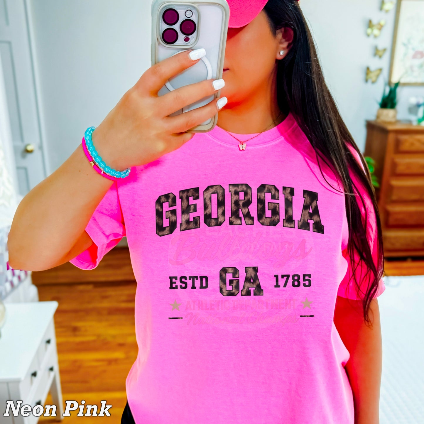 Leopard Georgia Comfort Color Graphic Tee