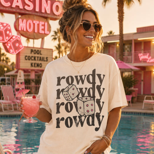 Rowdy Dice Comfort Color Graphic Tee