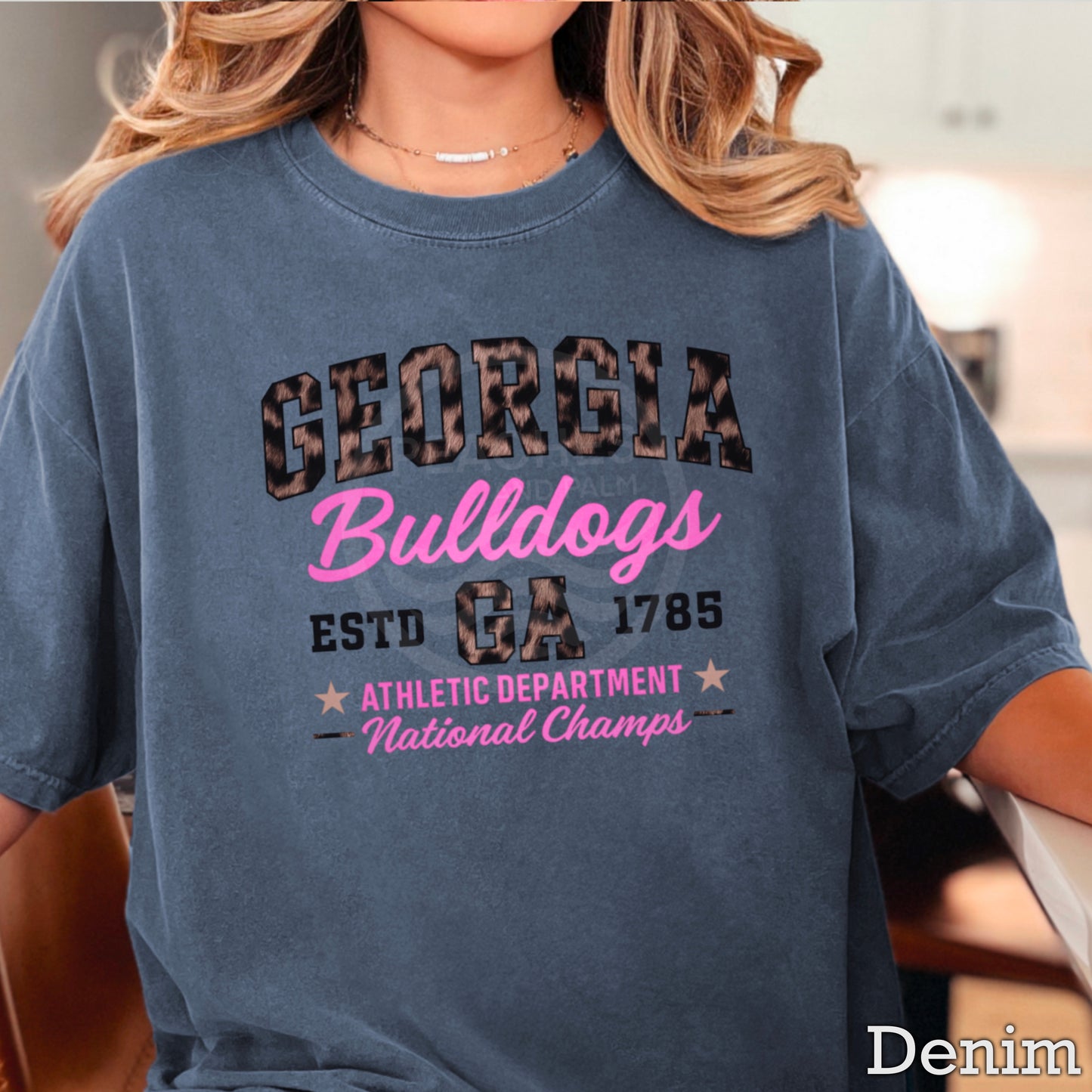 Leopard Georgia Comfort Color Graphic Tee