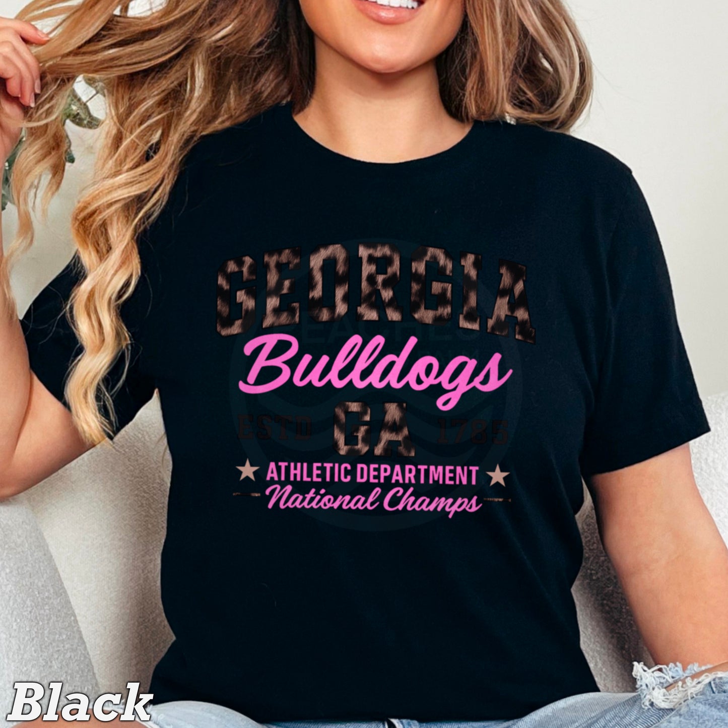 Leopard Georgia Comfort Color Graphic Tee