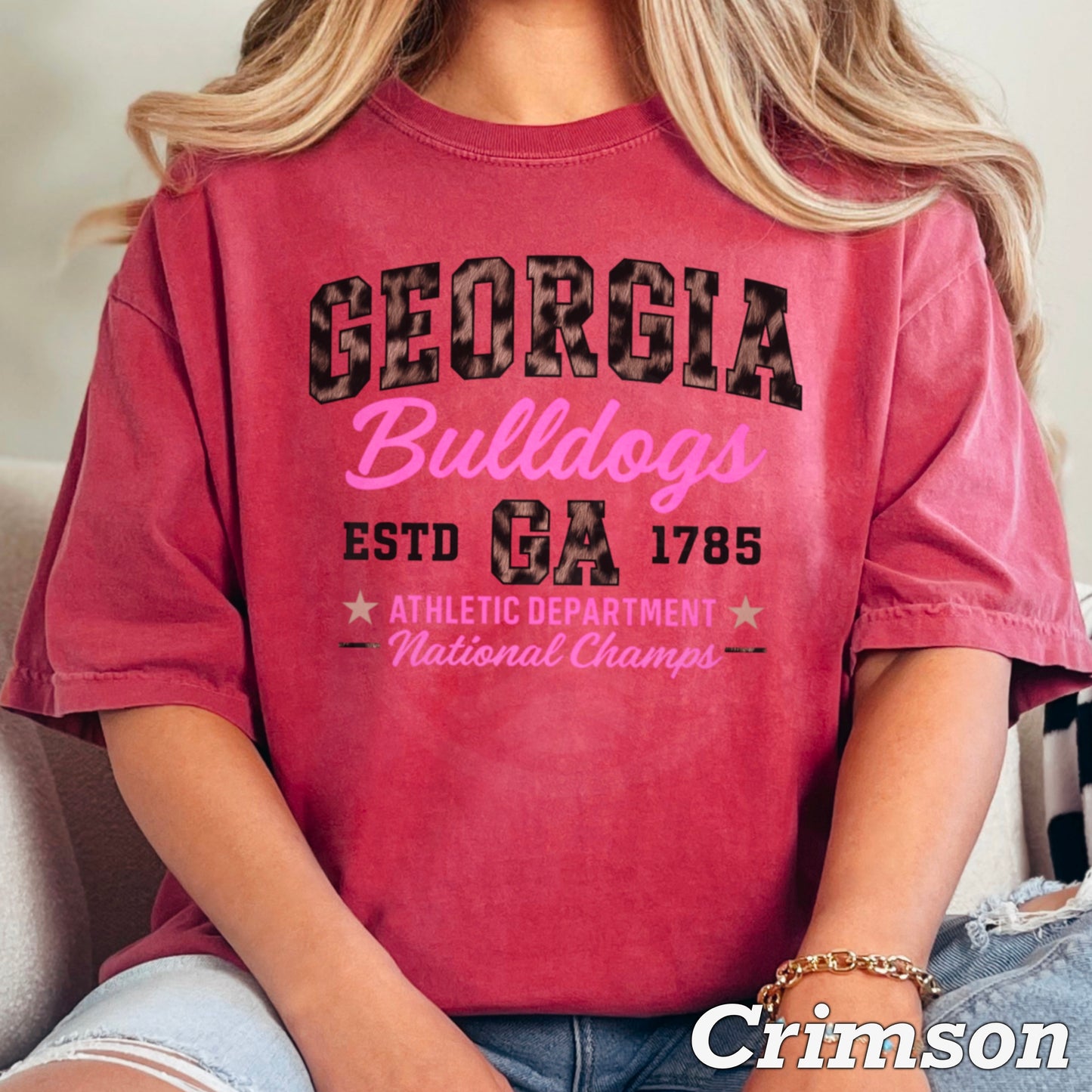 Leopard Georgia Comfort Color Graphic Tee