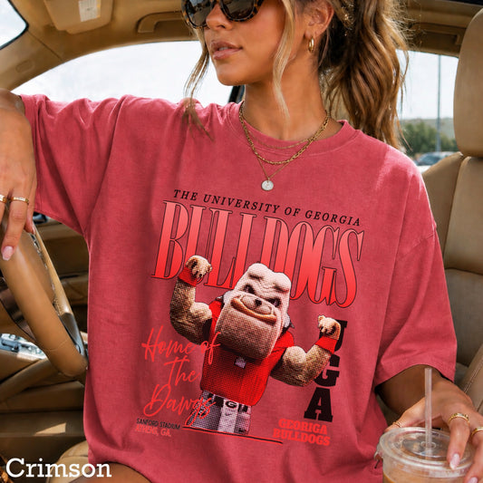 Vintage Red & Black Flex Comfort Color Graphic Tee