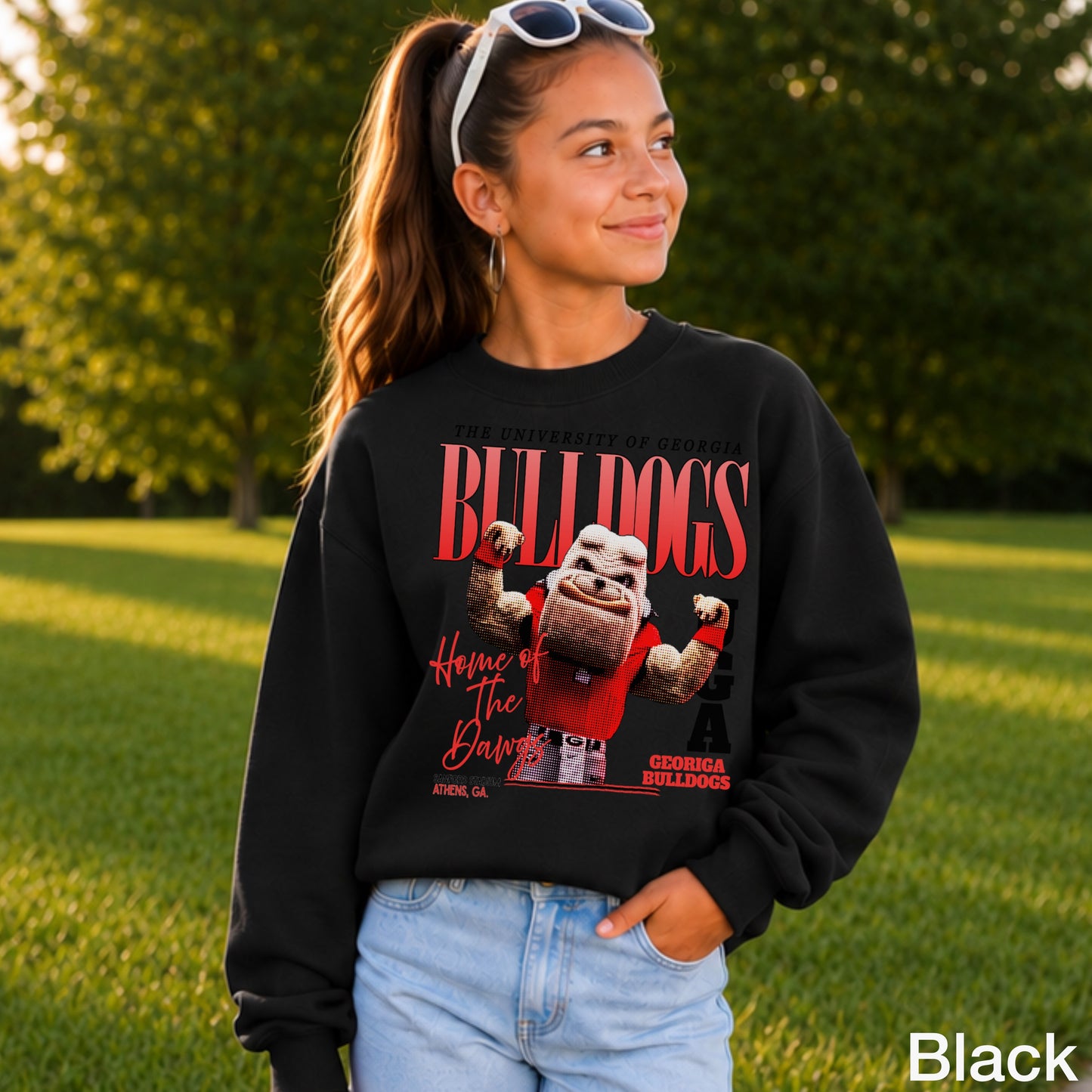 Vintage Red & Black Flex Youth Crewneck Sweatshirt