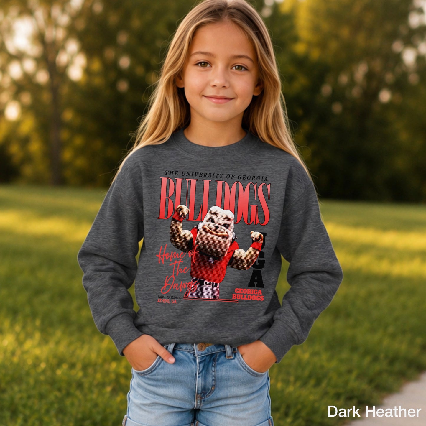 Vintage Red & Black Flex Youth Crewneck Sweatshirt