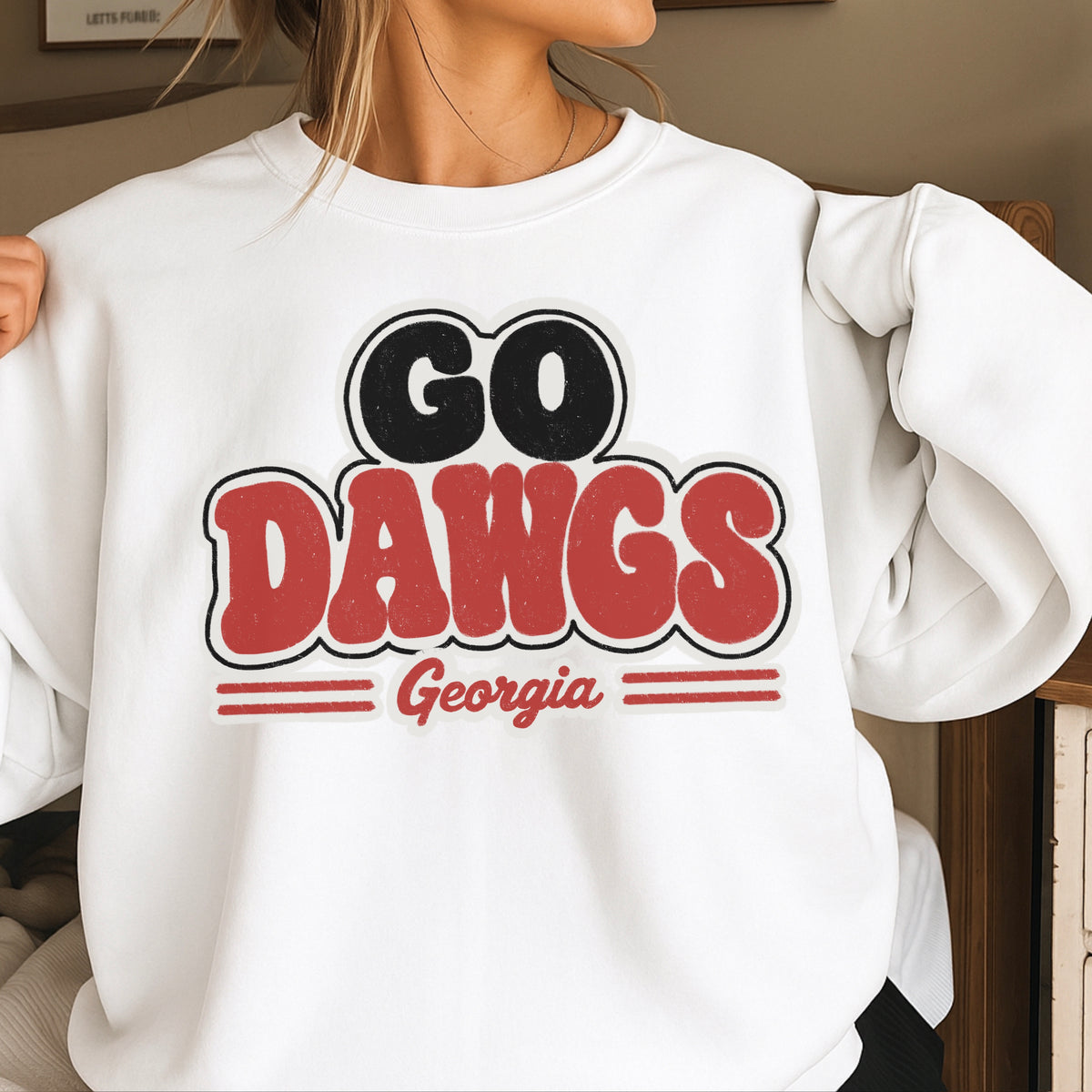 Go Red & Black Crewneck Sweatshirt