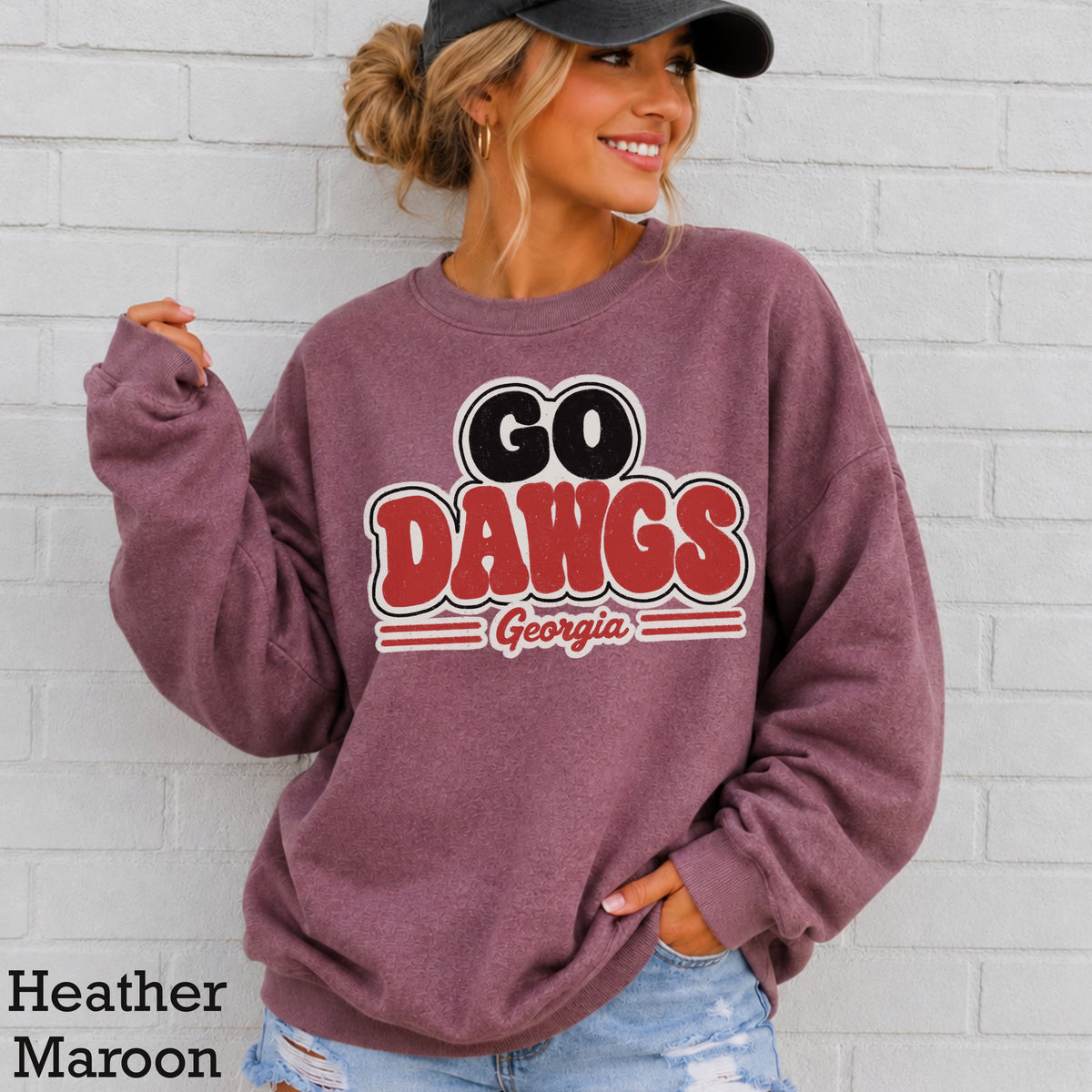 Go Red & Black Crewneck Sweatshirt
