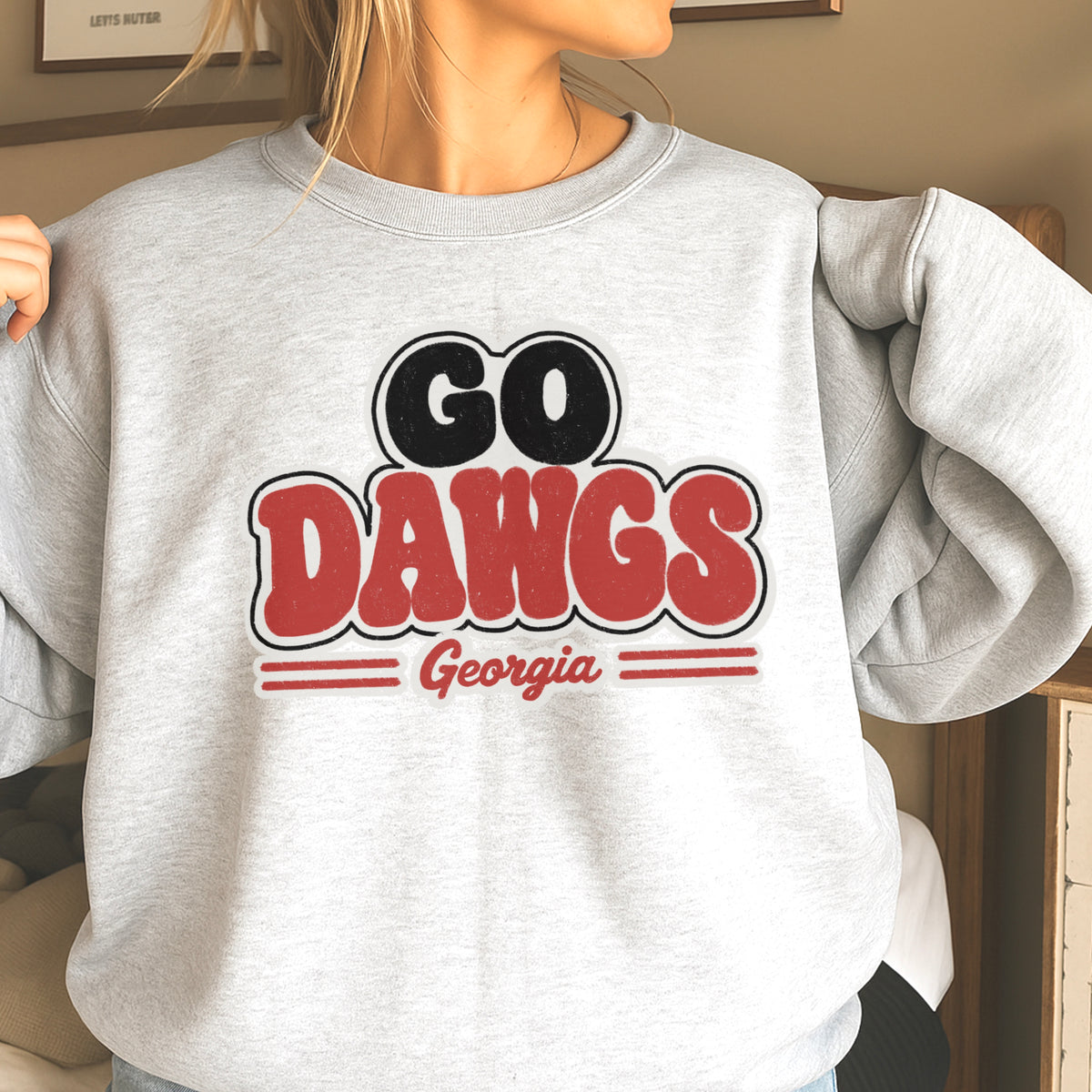 Go Red & Black Crewneck Sweatshirt