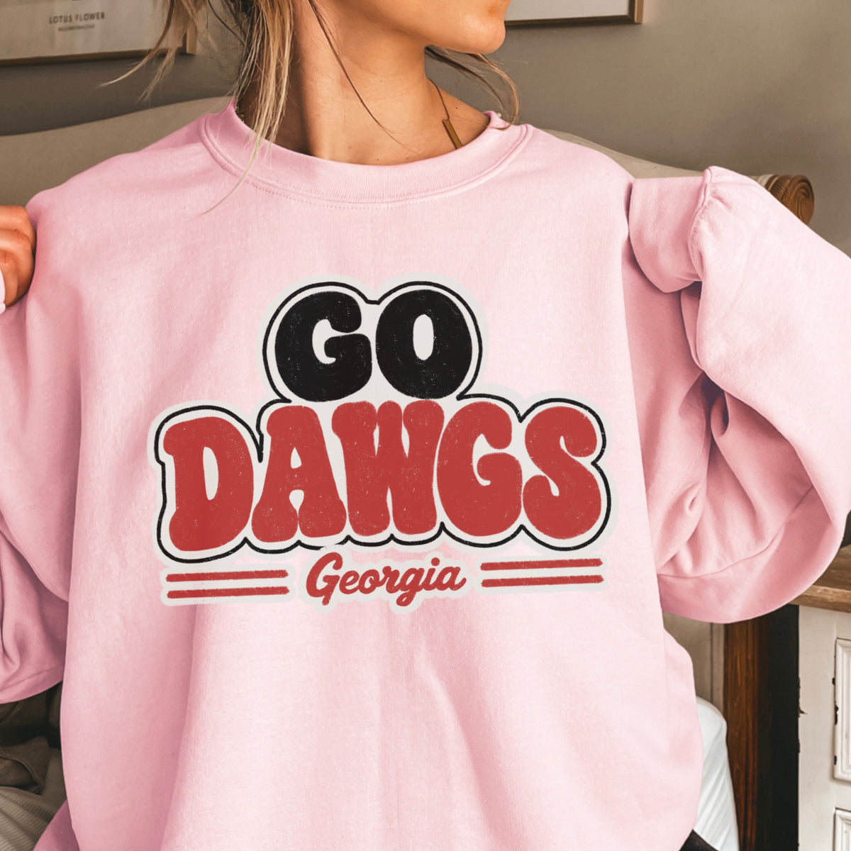Go Red & Black Crewneck Sweatshirt