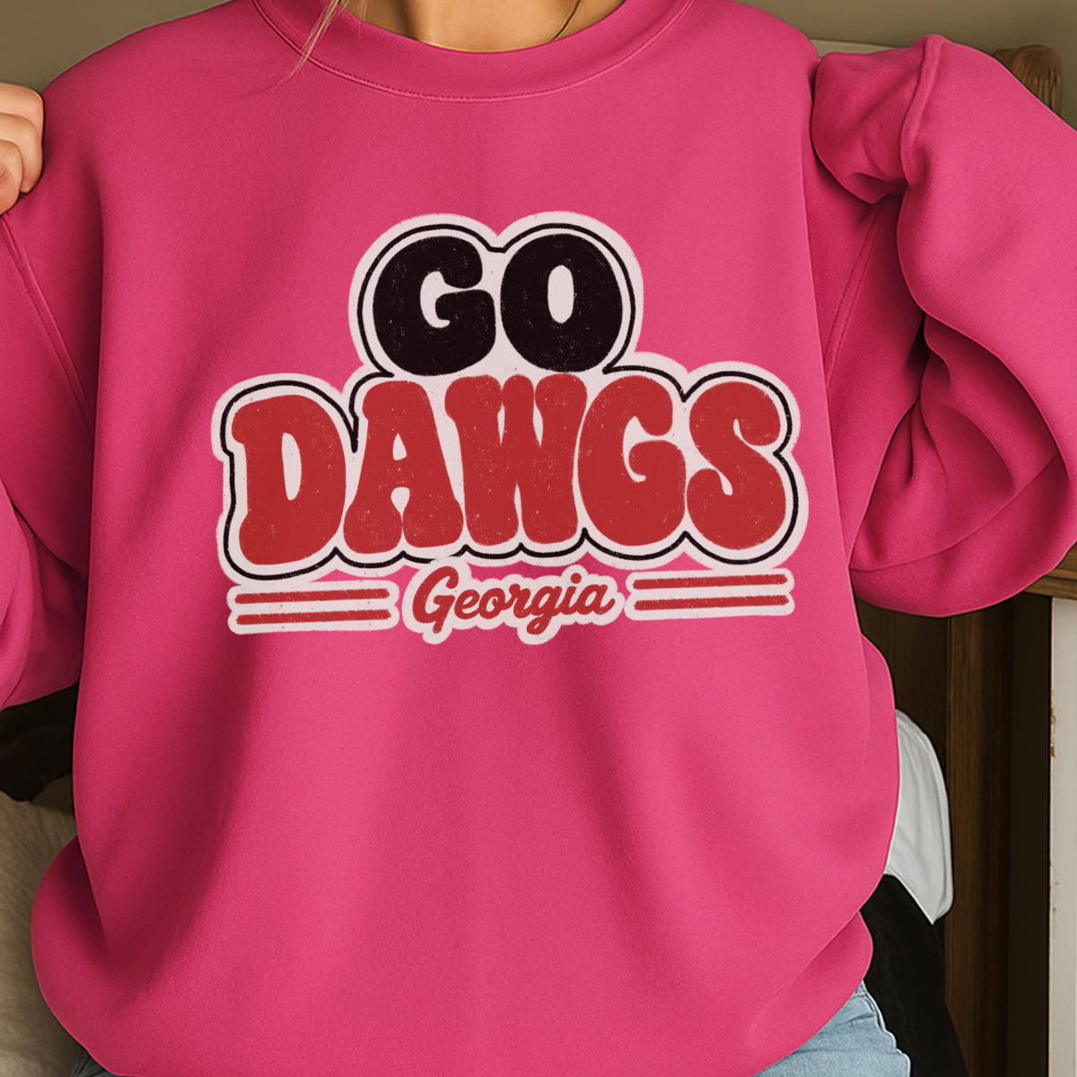 Go Red & Black Crewneck Sweatshirt