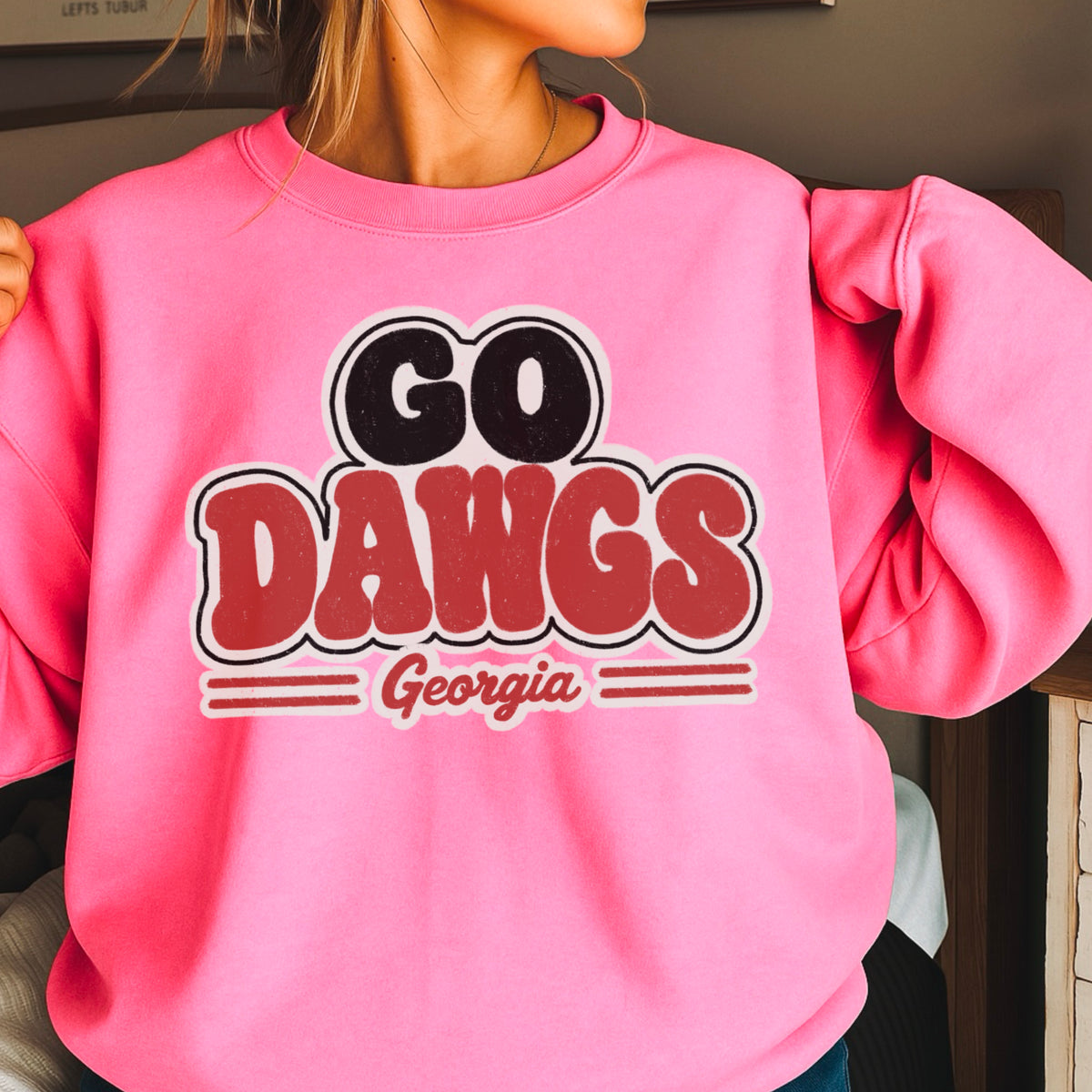 Go Red & Black Crewneck Sweatshirt