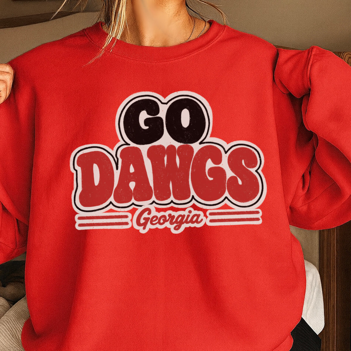 Go Red & Black Crewneck Sweatshirt