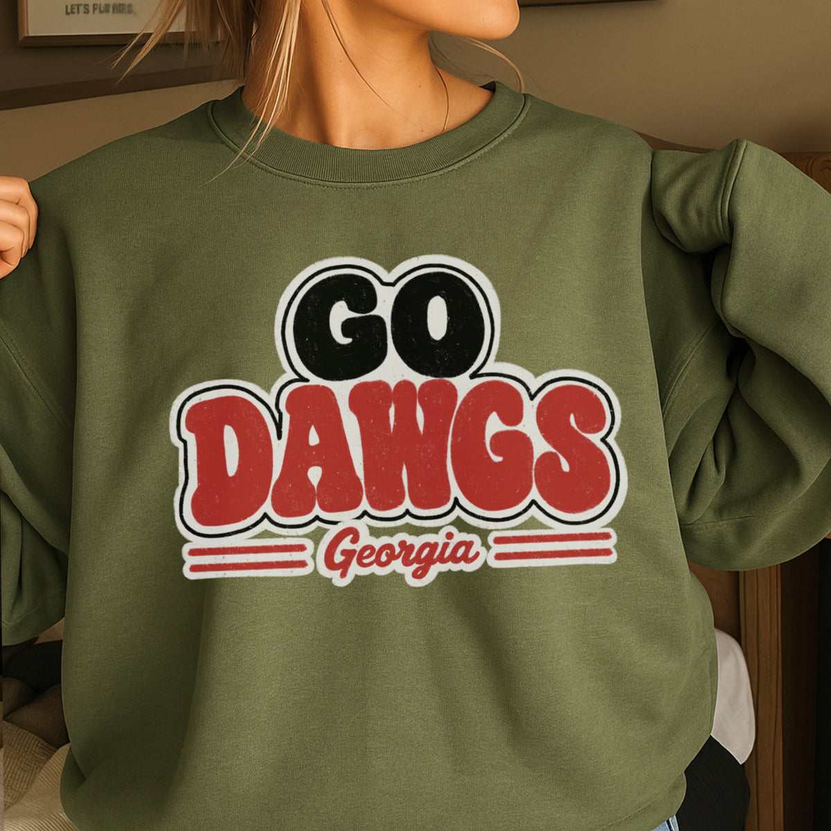 Go Red & Black Crewneck Sweatshirt