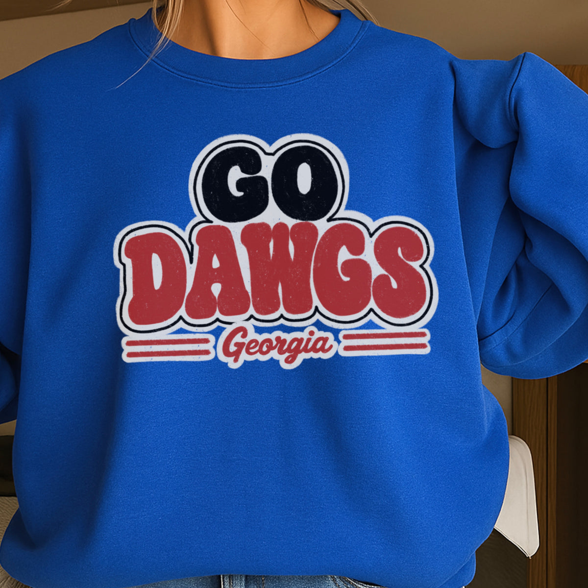 Go Red & Black Crewneck Sweatshirt