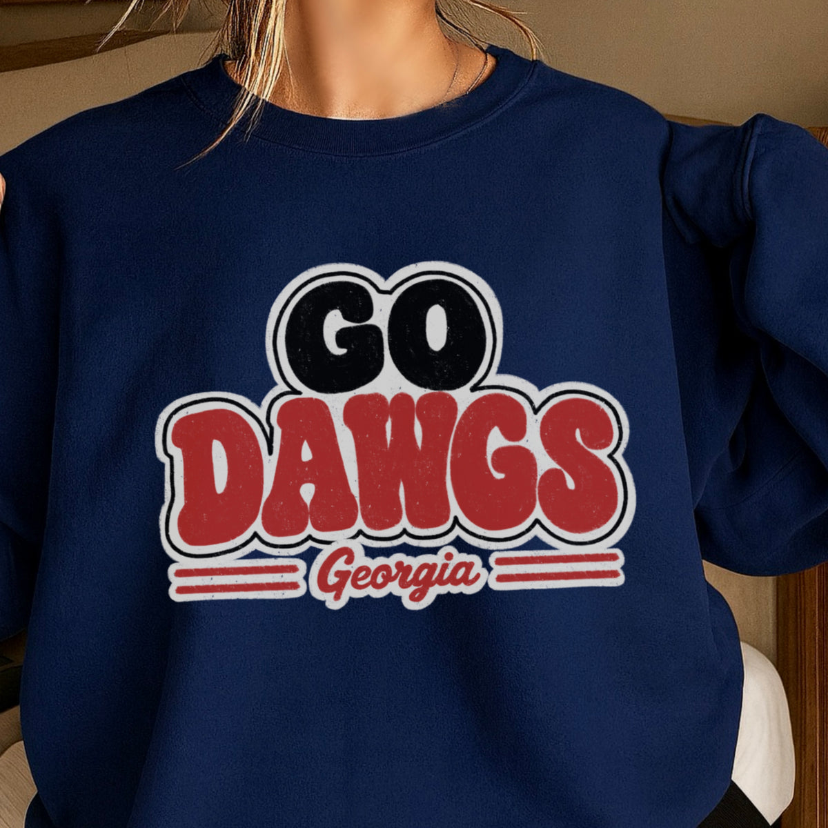 Go Red & Black Crewneck Sweatshirt