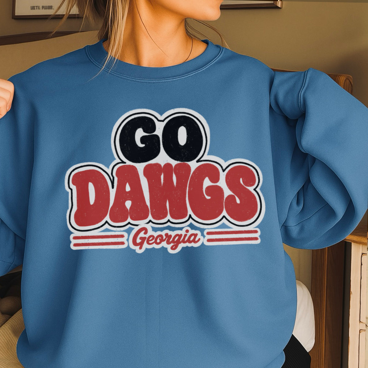 Go Red & Black Crewneck Sweatshirt