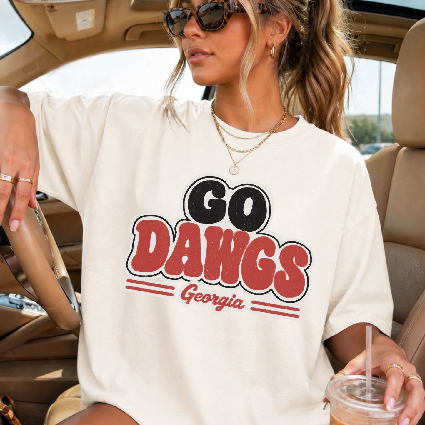 Go Red & Black  Comfort Color Graphic Tee