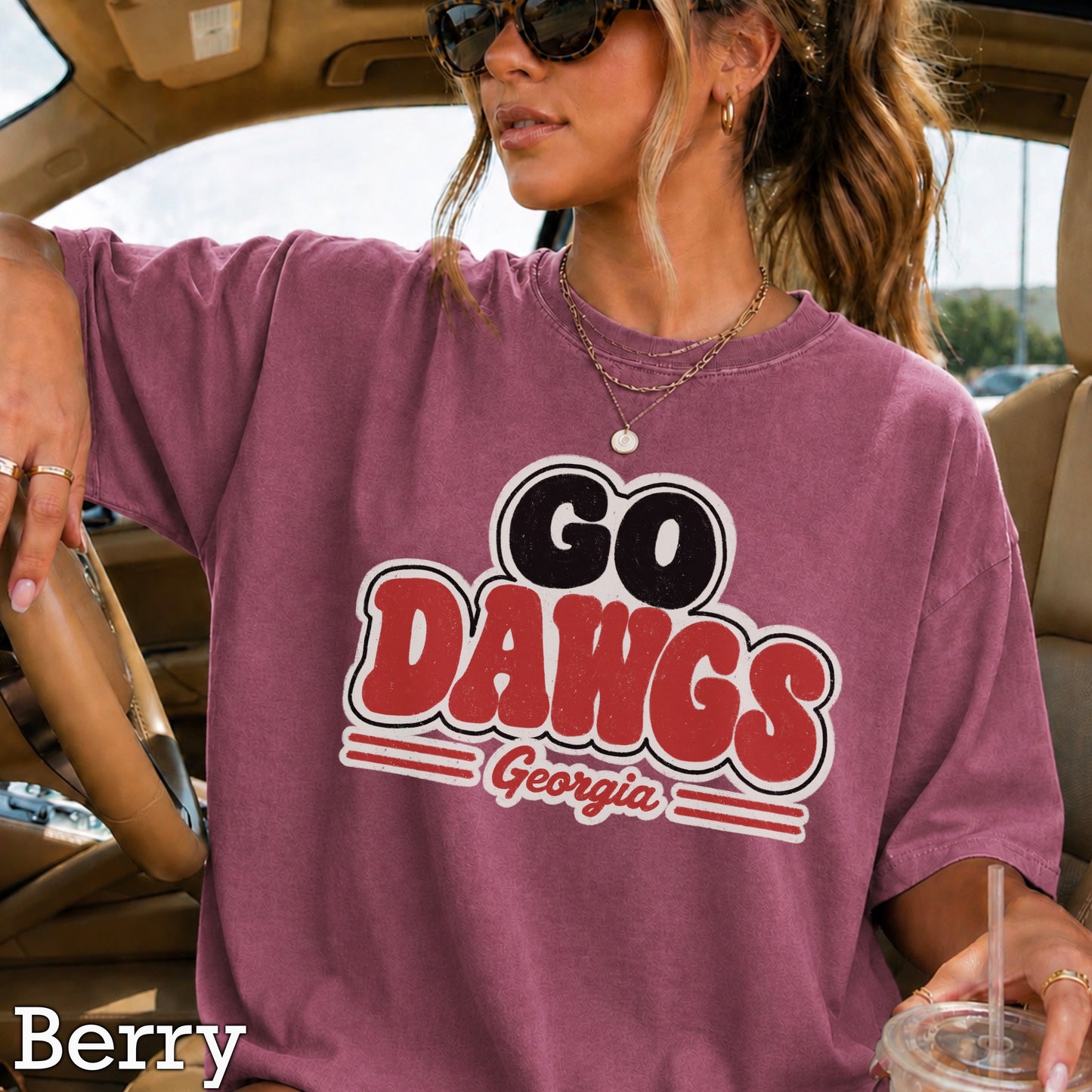 Go Red & Black  Comfort Color Graphic Tee