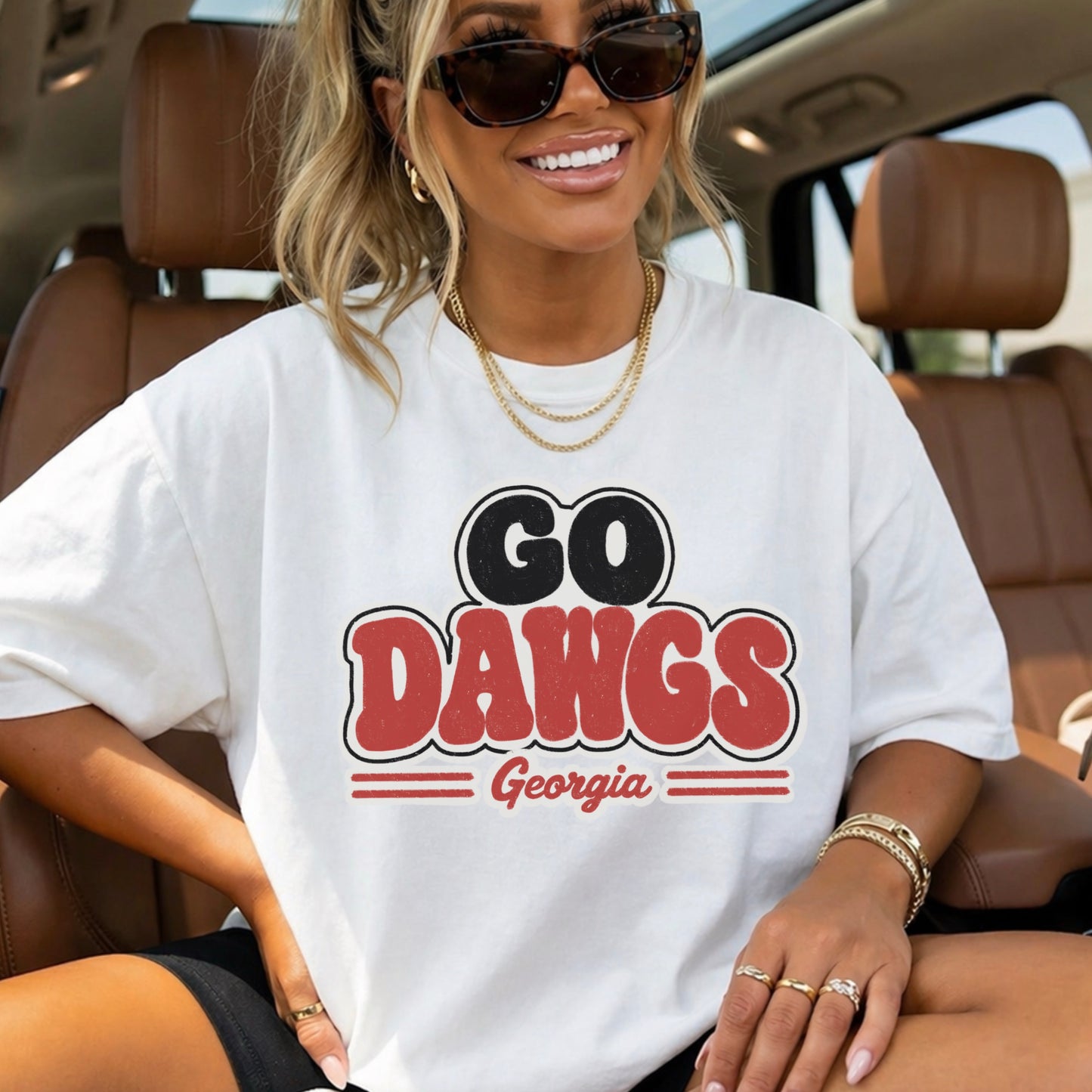 Go Red & Black  Comfort Color Graphic Tee