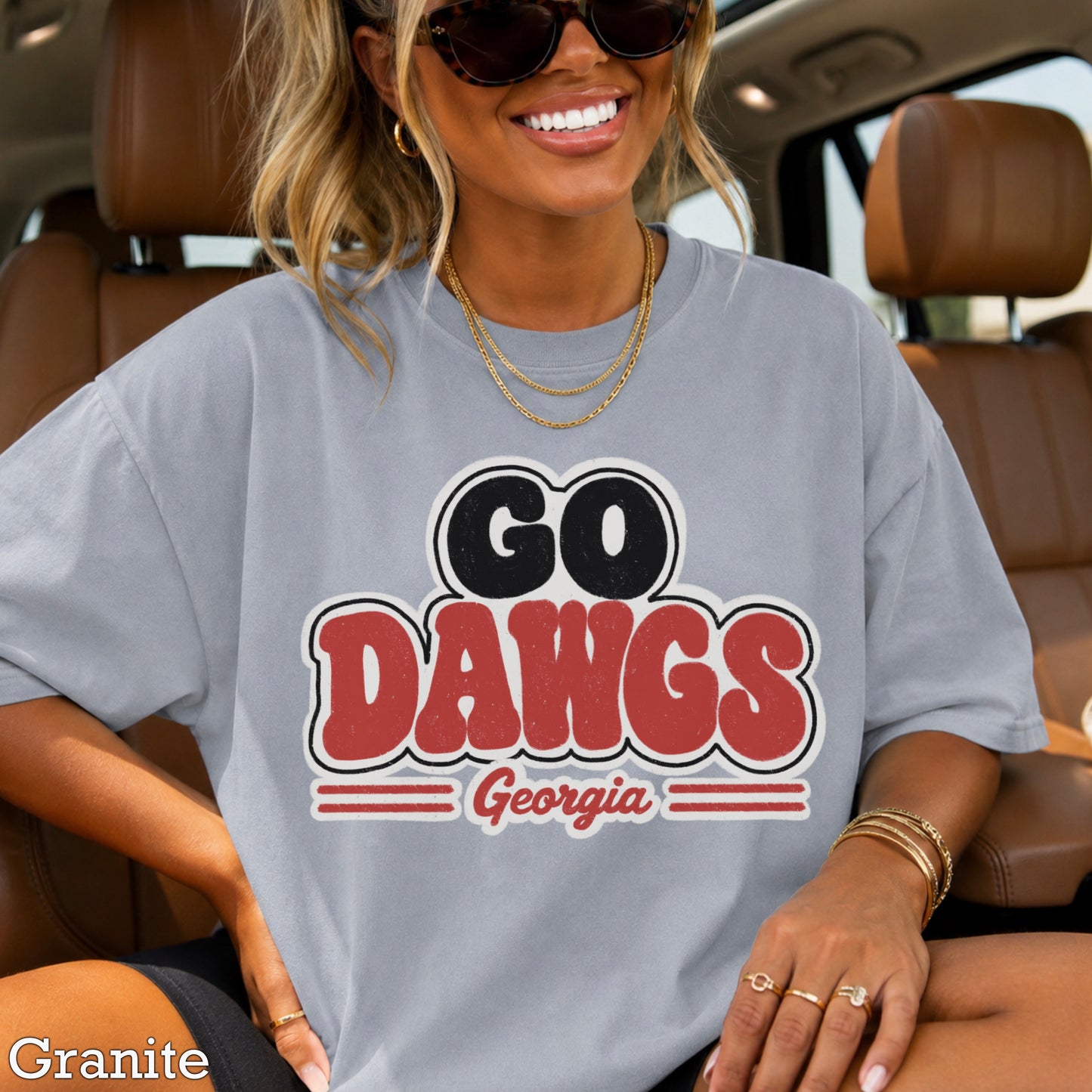 Go Red & Black  Comfort Color Graphic Tee
