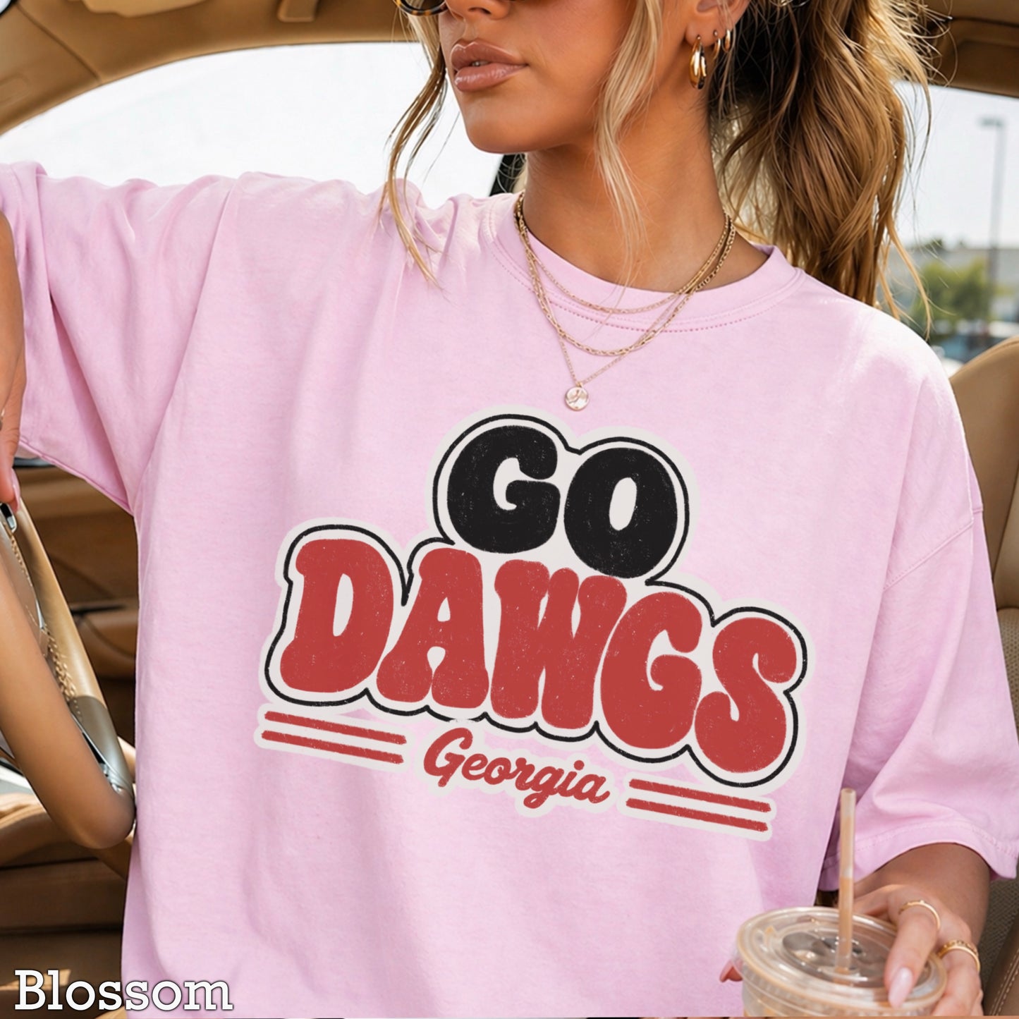 Go Red & Black  Comfort Color Graphic Tee