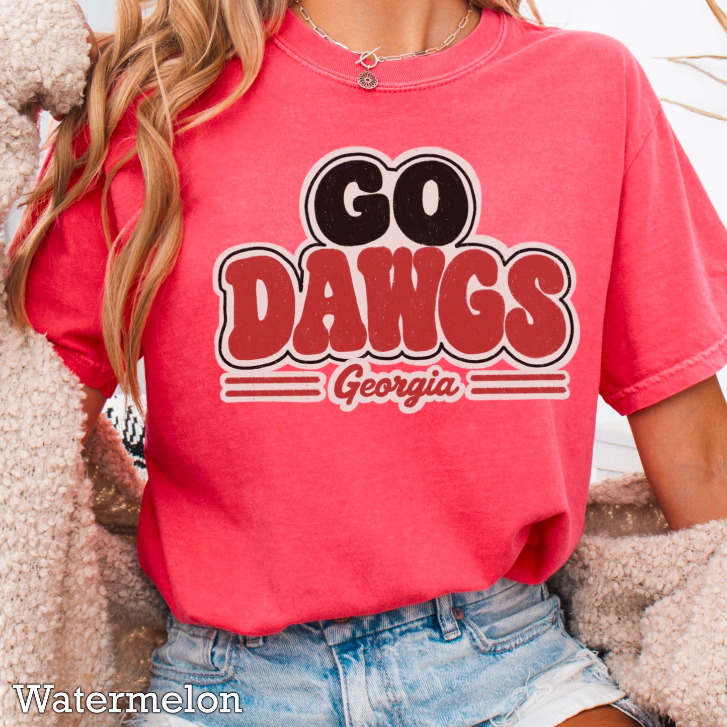 Go Red & Black  Comfort Color Graphic Tee