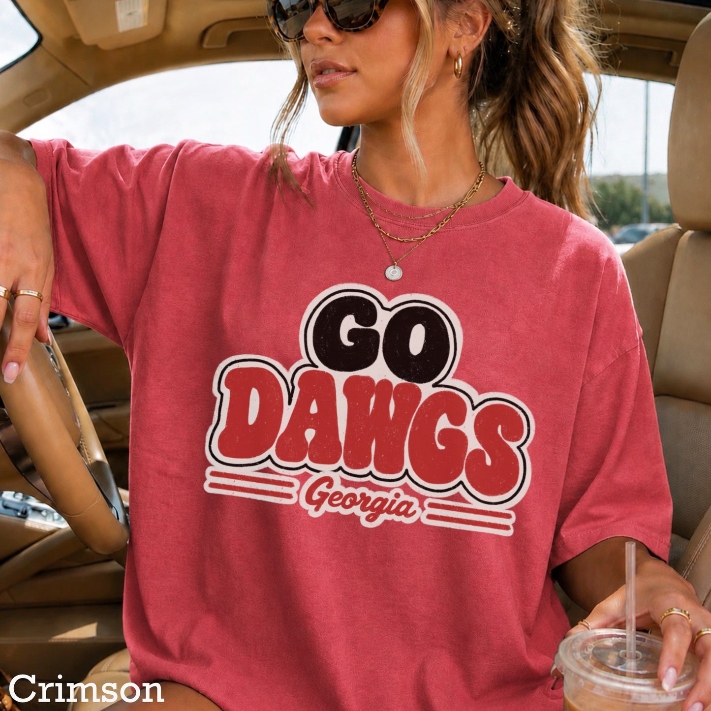 Go Red & Black  Comfort Color Graphic Tee