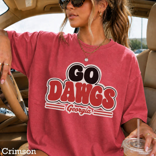 Go Red & Black  Comfort Color Graphic Tee