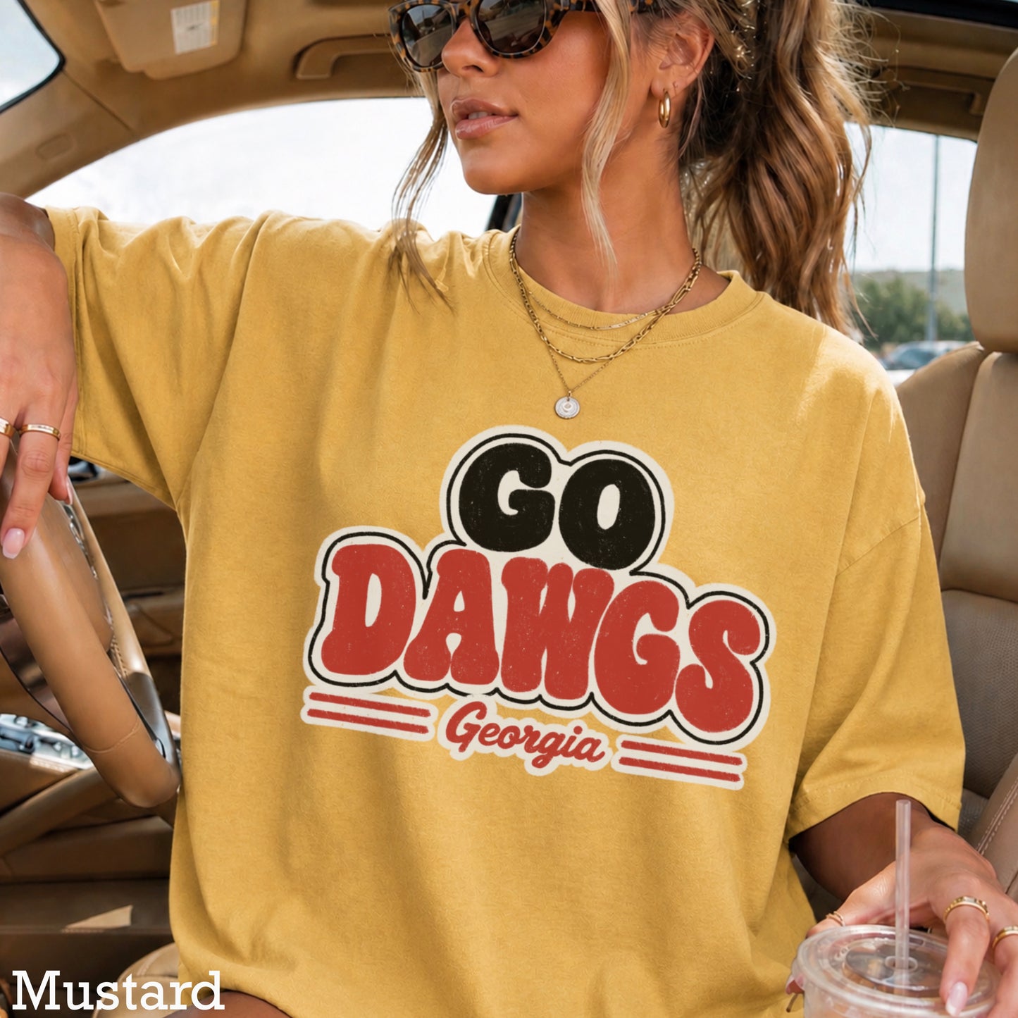 Go Red & Black  Comfort Color Graphic Tee